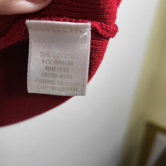 CJ Banks red button v-neck sweater top women's XL #2206 - Picture 3 of 5